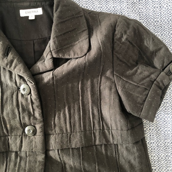 Generra black quilted buttoned jacket size small - Picture 10 of 10